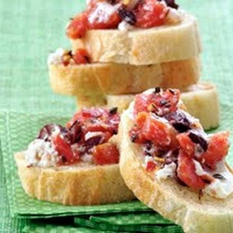 Tomato-Goat Cheese Bruschetta