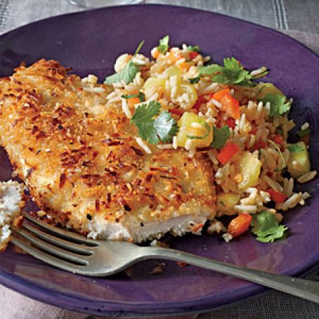 Coconut Chicken with Pineapple Fried Rice
