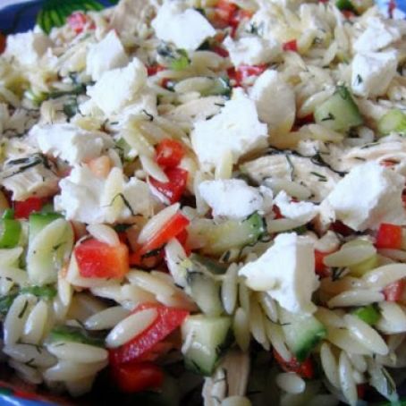 Lemon-Orzo Salad with Veggies and Chicken
