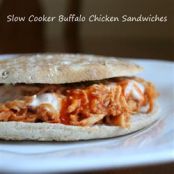 Slow Cooker Buffalo Chicken Sandwiches
