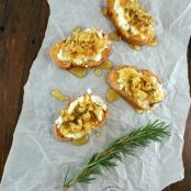 Walnut, Honey and Chèvre Crostini