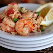 Baked Shrimp with Orzo Pasta and Feta