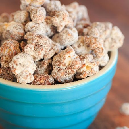 Poppy Chow [Chocolate & Peanut Butter-Covered Popcorn]