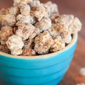 Poppy Chow [Chocolate & Peanut Butter-Covered Popcorn]