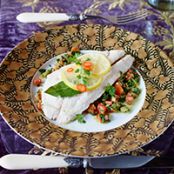 Striped Bass en Papillote with Lebanese Salad