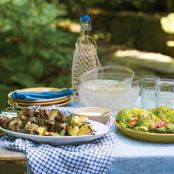 Lamb and Cucumber Kebabs with Feta Sauce