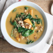 Sweet Potato Quinoa Stew with White Beans and Spinach
