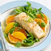Poached Salmon on Citrus Salad