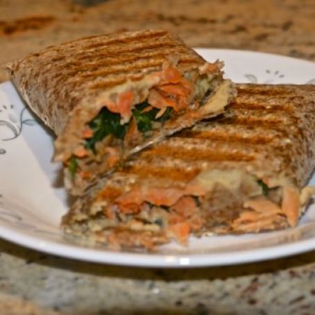 Salmon Hummus Wrap