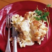 Baked Chicken with Cheese and Cream Sauce