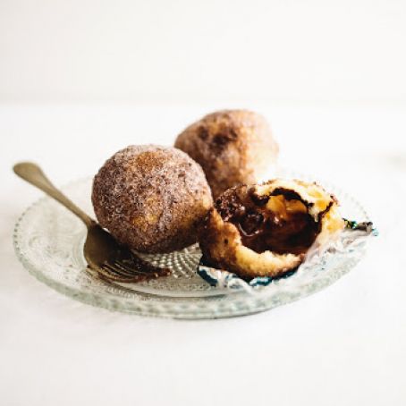 Sea Salt Caramel Truffle Brioche Doughnuts