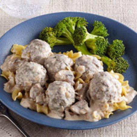 Creamy Beef Stroganoff Meatballs