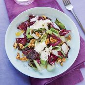 Grilled Leek and Radicchio Salad with Citrus-Walnut Vinaigrette