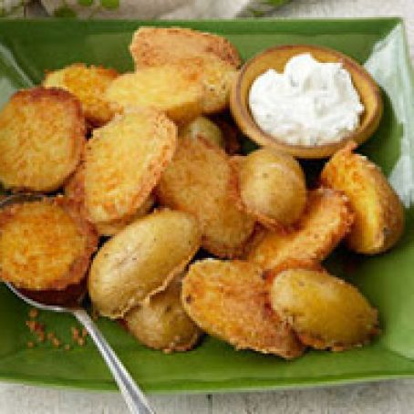 Crispy Parmesan Baked Potatoes