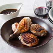 Chicken Legs with Roasted Garlic-Ancho Sauce