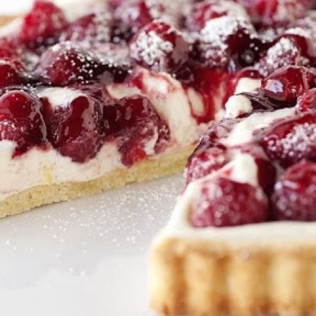Vanilla Bean and Raspberry Tart