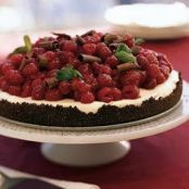 Chocolate Raspberry Tart with White Chocolate Cream