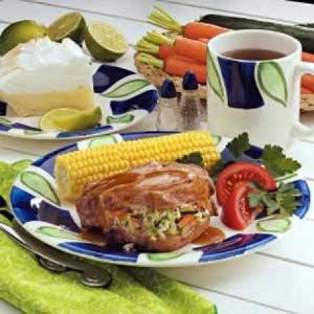 Pilaf-Stuffed Pork Chops