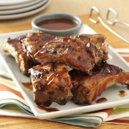 Saucy grilled baby back ribs