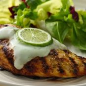 Grilled Margarita Chicken with Yogurt Sauce