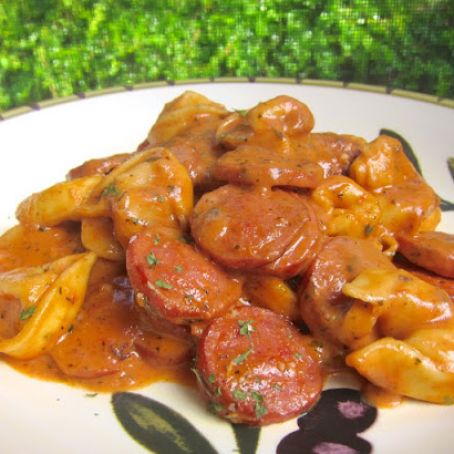 Cheesy Smoked Sausage Skillet | Plain Chicken