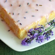 French Almond Cake with Lavender Lemon Glaze