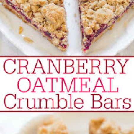CRANBERRY OATMEAL CRUMBLE BARS
