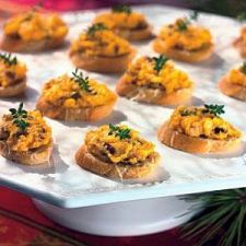 Butternut Squash Spread with Asiago Crostini