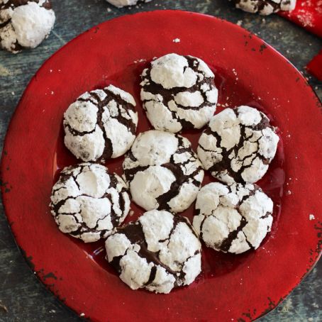 Chocolate Espresso Crinkle Cookies