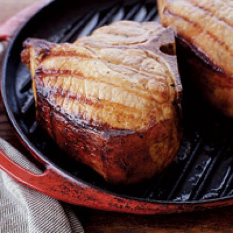 Grilled Maple-Brined Pork Chops