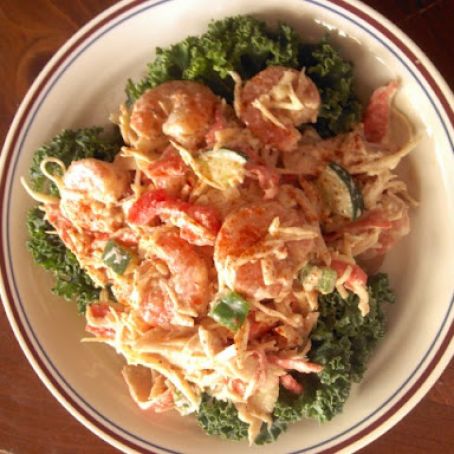 Seafood Salad topped with Avocado