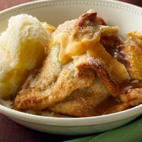 Peach Dumplings with Fuzzy Navel Sauce