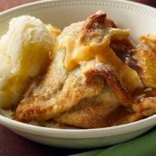Peach Dumplings with Fuzzy Navel Sauce
