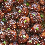 Sticky Garlic Shicken Bites