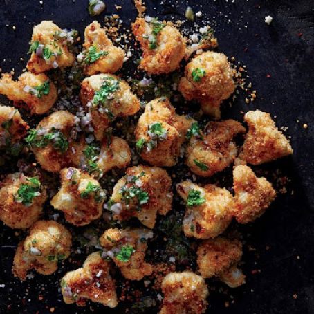Crispy Cauliflower with Italian Salsa Verde