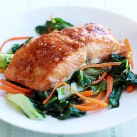 Ginger Salmon with Bok Choy