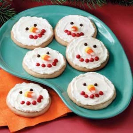 Snowman Sugar Cookies