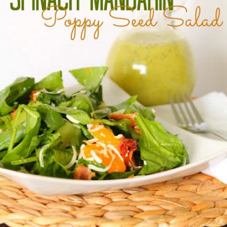 SPINACH MANDARIN POPPY SEED SALAD