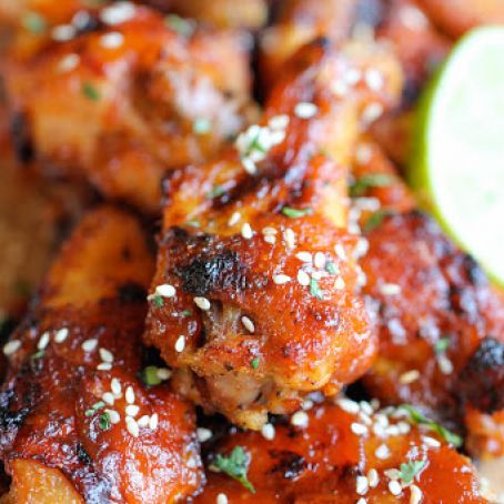 Baked Honey Sriracha Wings
