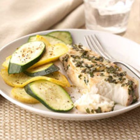 Garlic-Basil Halibut