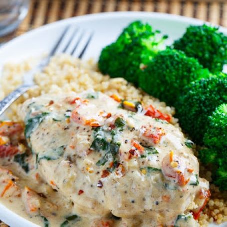 Chicken in a Creamy Parmesan and Sundried Tomato Sauce