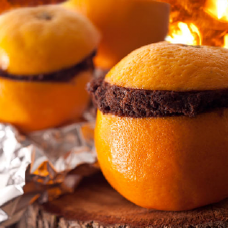 Chocolate Cake Baked in an Orange (Campfire Recipes)