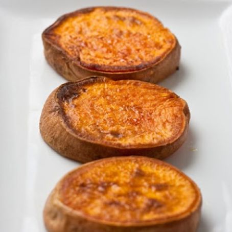 Roasted Sliced Sweet Potatoes