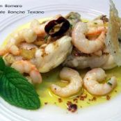 PESCADO A LA PLANCHA CON GAMBAS AL AJILLO