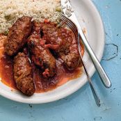 Keftedes me Saltsa Domata/ Meatballs