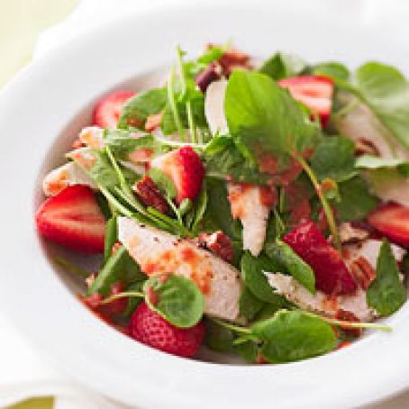 Strawberry-Spinach-Chicken Salad with Citrus Dressing