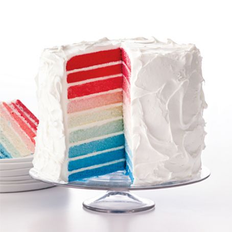 Red, White & Oooh!Ombre Cake