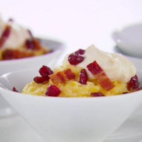 Polenta - Creamy with Bacon and Cranberries