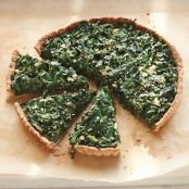 Spinach Tart with Olive-Oil Cracker Crust