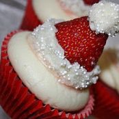 Santa Hat Cupcakes